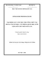 Tạo động lực làm việc cho công chức tại trung tâm tin học, văn phòng quốc hội, CHDCND lào (tt) 