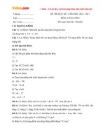 Đề thi học kì 1 môn Toán lớp 6 năm học 2016  2017 