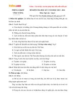 Đề thi học kì 1 môn Ngữ văn lớp 6 Phòng GDĐT Vĩnh Tường, Vĩnh Phúc năm học 2015  2016 