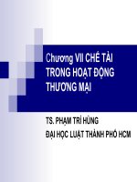 Chương VII CHẾ tài TRONG HOẠT ĐỘNG THƯƠNG mại 