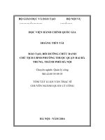 Đào tạo, bồi dưỡng chức danh chủ tịch uỷ ban nhân dân phường thuộc quận hai bà trưng, thành phố hà nội (tt) 
