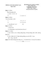 Đề kiểm tra học kì 1 môn Toán lớp 6 năm 2014  2015 huyện Việt Yên