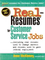 Real resumes for customer service jobs by anne mckinney 