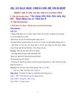 giáo án dạy học tích hợp môn Sinh Học năm học: 2016 2017  bài: Hoạt động của cơ Sinh học 8