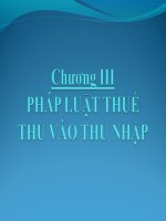 BÀI GIẢNG PHÁP LUẬT THUẾ THU vào THU NHẬP 