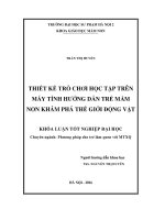 Thiết kế trò chơi học tập trên máy tính hướng dẫn trẻ mẫu giáo khám phá thế giới động vật (LV tốt nghiệp)