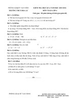 Đề kiểm tra học kì 1 môn Toán lớp 6 năm 2015  2016 trường THCS Hoa Lư