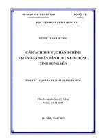 Cải cách thủ tục hành chính tại ủy ban nhân dân huyện kim động, tỉnh hưng yên (tt) 