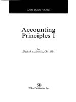 Accounting principles i by elizabeth a minbiole