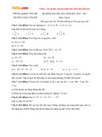 Đề thi học kì 1 môn Toán lớp 6 trường THCS Yên Mỹ, Ninh Bình năm học 2016  2017 