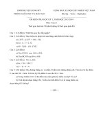 Đề kiểm tra học kì 1 môn Toán lớp 6 năm 2013  2014 Long Mỹ