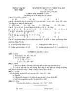 Đề kiểm tra học kì 1 môn Toán lớp 6 năm 2014  2015 huyện Thái Thuỵ