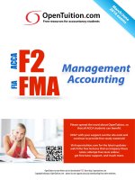 ACCA f2 march 2016 notes managermant accounting