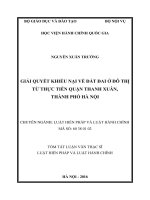 Giải quyết khiếu nại về đất đai ở đô thị từ thực tiễn quận thanh xuân, thành phố hà nội (tt) 