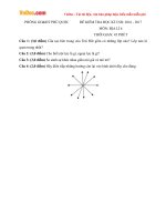 Đề thi học kì 1 môn Địa lý lớp 6 Phòng GDĐT Phú Quốc, Kiên Giang năm học 2016  2017 