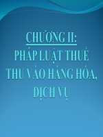 BÀI GIẢNG PHÁP LUẬT THUẾ THU vào HÀNG HÓA,DỊCH vụ 