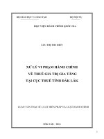 Xử lý vi phạm hành chính về thuế giá trị gia tăng tại cục thuế tỉnh đăk lăk 