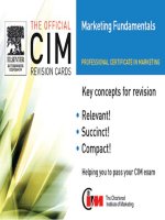 CIM revision cards marketing fundamentals by maggie jones of marketing knowledge 