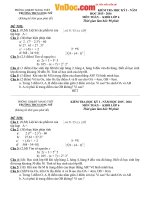 Đề kiểm tra học kì 1 môn Toán lớp 6 năm 2015  2016 trường THCS Long Mỹ, Vĩnh Long