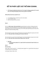 Đề thi chủ thể pháp luật kinh doanh tổng hợp