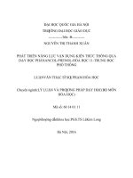 Tổ chức dạy học chương dao động cơ   vật lý 12 nhằm phát triển năng lực giải quyết vấn đề cho học sinh