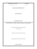 Giải quyết khiếu kiện hành chính trong lĩnh vực đất đai của tòa án nhân dân cấp huyện  qua thực tiễn huyện nho quan, tỉnh ninh bình tt 