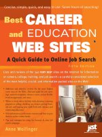 Best career and education web sites fifth edition by anne wolfinger 