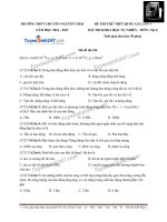 ĐỀ lí và đáp án THPT CHUYÊN NGUYỄN TRÃI lần 1 