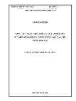 Năng lực thực thi công vụ của công chức ở tỉnh xaynhabuly, nước CHDNND lào (tt) 