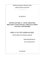Hướng dẫn trẻ (3  6 tuổi) khám phá khoa học ở mầm non dựa theo quan điểm giáo dục Montessori (LV tốt nghiệp)