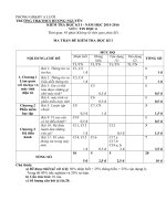 Đề kiểm tra học kì 1 môn Tin học lớp 6 năm học 2015  2016 trường THTHCS Hương Nguyên, Thừa Thiên Huế 