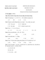 Đề kiểm tra học kì 1 môn Toán lớp 6 năm 2015  2016 trường THCS Nam Toàn