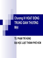 Chương IV HOẠT ĐỘNG TRUNG GIAN THƯƠNG mại