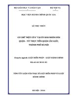 Cơ chế một cửa tại ủy ban nhân dân quận – từ thực hiện quận cầu giấy, TP hà nội (tt) 