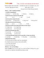 Đề thi học kì 1 môn Địa lý lớp 6 trường THCS Quảng Phúc, Quảng Bình năm học 2016  2017 