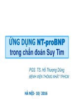 Ứng dụng NT proBNP trong chẩn đoán và điều trị suy tim
