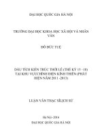 Dấu tích kiến trúc thời lê (thế kỷ 15   18) tại khu vực chính điện kính thiên (phát hiện năm 2011   2013)