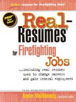 Real resumes for firefighting jobs by anne mckinney 