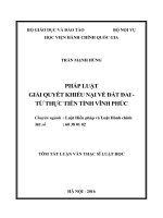 Pháp luật giải quyết khiếu nại về đất đai – từ thực tiễn tỉnh vĩnh phúc (TT)