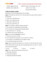 Đề thi học kì 1 môn Vật lý lớp 6 trường THCS Thiện Mỹ, Vĩnh Long năm học 2016  2017 