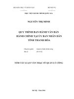 Quy trình ban hành văn bản hành chính tại ủy ban nhân dân tỉnh thanh hóa (tt) 