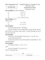 Đề kiểm tra học kì 1 môn Toán lớp 6 năm 2014  2015 huyện Bình Giang