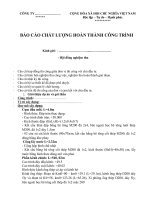 báo cáo của đơn vị thi công mẫu
