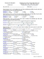 Đề thi thử môn Anh năm 2017 của sở giáo dục Vĩnh Phúc