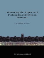 Measuring the impacts of fedral investments in research by steve olson and stephen merrill