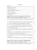 THỰC TRẠNG VÀ ĐÁNH GIÁ TÌNH HÌNH HỌC TIẾNG ANH CỦA SINH VIÊN ĐẠI HỌC VĂN HÓA HÀ NỘI