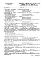 Đề khảo sát chất lượng THPT QG tỉnh Vĩnh Phúc năm 2016 - 2017 môn GDCD