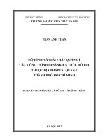 Mô hình và giải pháp quản lý các công trình di sản kiến trúc đô thị thuộc địa Pháp tại Quận 1 Thành phố Hồ Chí Minh (LA tiến sĩ)