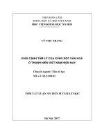 Khía cạnh tâm lý của xung đột văn hóa ở thanh niên việt nam hiện nay (tt) 