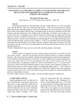 Ảnh hưởng của nước biển tự nhiên và nguồn dưỡng chất bổ sung đến sự sinh tổng hợp protein của spirulina platensis ở phòng thí nghiệm